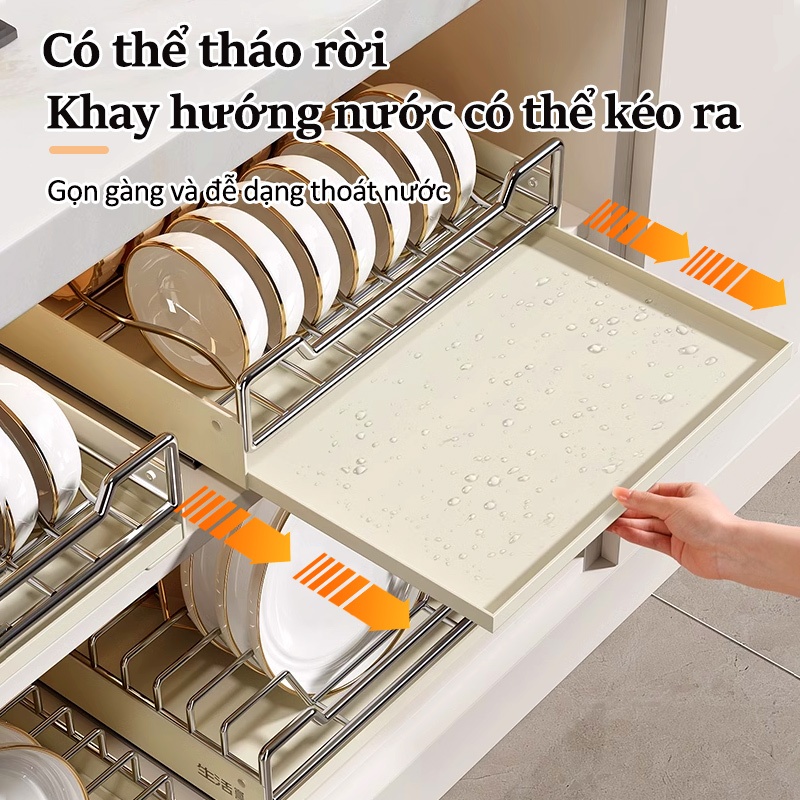 Cambond Giỏ Kéo Ra Cho Tủ Bếp Giá Đĩa Tổ Chức Kéo Kệ Đĩa Tổ Chức
