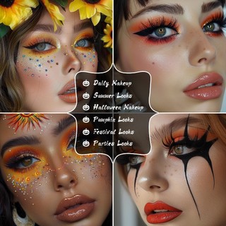 UCANBE Đầy Màu Sắc 15 Sắc Màu Phấn Mắt Bảng Trang Điểm, Cam Đỏ Shimmer Matte Kim Loại Sắc Tố Cao Trung Tính Đậm Chống Thấm Nước Mắt Kem Pha Trộn Halloween Trang Điểm Pallet Se
