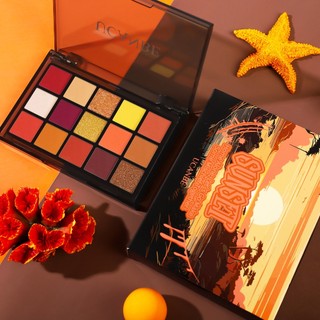 UCANBE Đầy Màu Sắc 15 Sắc Màu Phấn Mắt Bảng Trang Điểm, Cam Đỏ Shimmer Matte Kim Loại Sắc Tố Cao Trung Tính Đậm Chống Thấm Nước Mắt Kem Pha Trộn Halloween Trang Điểm Pallet Se