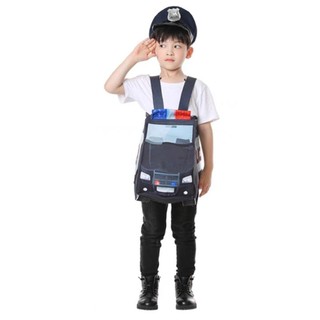 Trẻ Em Đáng Yêu Xe Cảnh Sát Trang Phục Halloween Bé Trai Tập Đi Cảnh Sát Hình Ô Tô Trang Phục Hóa Trang Có Mũ Trẻ Em Đi Học Lễ Hội Sân Khấu Linh Vật Biểu Diễn Lạ Mắt Trang Phục