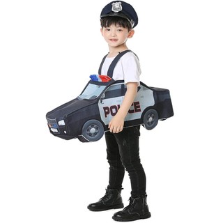 Trẻ Em Đáng Yêu Xe Cảnh Sát Trang Phục Halloween Bé Trai Tập Đi Cảnh Sát Hình Ô Tô Trang Phục Hóa Trang Có Mũ Trẻ Em Đi Học Lễ Hội Sân Khấu Linh Vật Biểu Diễn Lạ Mắt Trang Phục