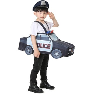 Trẻ Em Đáng Yêu Xe Cảnh Sát Trang Phục Halloween Bé Trai Tập Đi Cảnh Sát Hình Ô Tô Trang Phục Hóa Trang Có Mũ Trẻ Em Đi Học Lễ Hội Sân Khấu Linh Vật Biểu Diễn Lạ Mắt Trang Phục