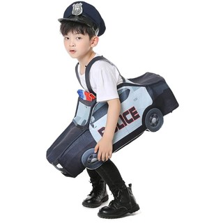 Trẻ Em Đáng Yêu Xe Cảnh Sát Trang Phục Halloween Bé Trai Tập Đi Cảnh Sát Hình Ô Tô Trang Phục Hóa Trang Có Mũ Trẻ Em Đi Học Lễ Hội Sân Khấu Linh Vật Biểu Diễn Lạ Mắt Trang Phục