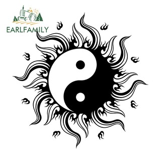 EARLFAMILY 13cm Yinyang Dán Xe Hơi Cho Thân Xe Máy Chống Thấm Nước Windows Aquaflask Thân Cây Decal Chống Nắng Phụ Kiện Xe Hơi