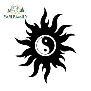 EARLFAMILY 13cm Yinyang Dán Xe Hơi Cho Thân Xe Máy Chống Thấm Nước Windows Aquaflask Thân Cây Decal Chống Nắng Phụ Kiện Xe Hơi