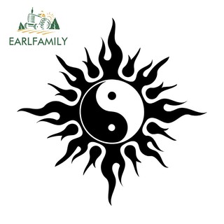 EARLFAMILY 13cm Yinyang Dán Xe Hơi Cho Thân Xe Máy Chống Thấm Nước Windows Aquaflask Thân Cây Decal Chống Nắng Phụ Kiện Xe Hơi