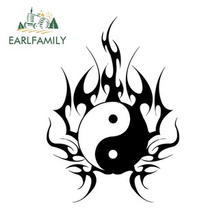 EARLFAMILY 13cm Yinyang Dán Xe Hơi Cho Thân Xe Máy Chống Thấm Nước Windows Aquaflask Thân Cây Decal Chống Nắng Phụ Kiện Xe Hơi