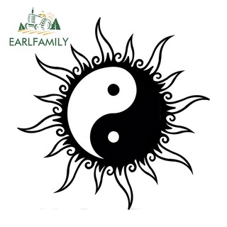 EARLFAMILY 13cm Yinyang Dán Xe Hơi Cho Thân Xe Máy Chống Thấm Nước Windows Aquaflask Thân Cây Decal Chống Nắng Phụ Kiện Xe Hơi
