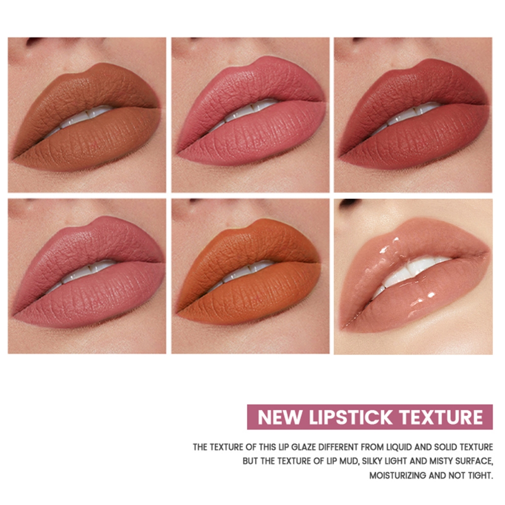 Ảnh Pudaier Matte Lipstick Lâu trôi không thấm nước Liptint Lip Gloss Cốc chống dính 3g 3