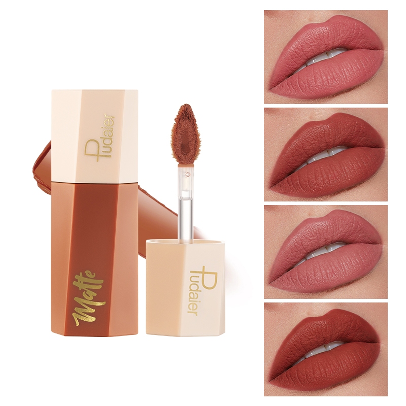 Ảnh Pudaier Matte Lipstick Lâu trôi không thấm nước Liptint Lip Gloss Cốc chống dính 3g 2
