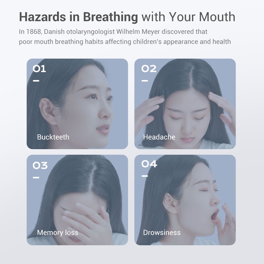 Ảnh Miếng dán chống ngáy Cofoe Đóng miệng Chỉnh sửa hô hấp Nhẹ thoáng khí Mũi ngủ Đóng chỉnh hình 3
