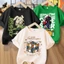 Áo thun bé trai, Áo thun ngắn tay bé trai Cotton nguyên chất, Áo thể thao in hình dễ thương