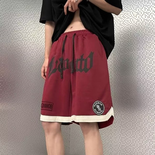 Quần short nam ESEA American retro dáng rộng phong cách đường phố thời trang in hình quần short thể thao đa năng