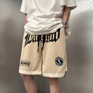 Quần short nam ESEA American retro dáng rộng phong cách đường phố thời trang in hình quần short thể thao đa năng