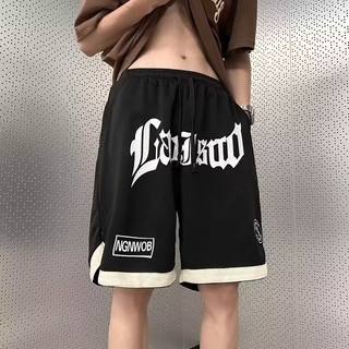 Quần short nam Gksss Mỹ retro dáng rộng phong cách đường phố thời trang in hình quần short thể thao đa năng