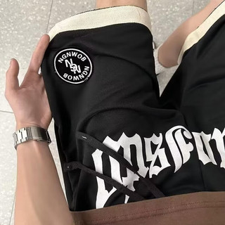 Quần short nam Gksss Mỹ retro dáng rộng phong cách đường phố thời trang in hình quần short thể thao đa năng