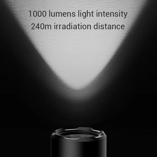 Đèn pin đa chức năng Xiaomi Mijia 1000 Lumen Nhấp nháy / Cảnh báo Pin 3100mAh Máy cắt dây an toàn