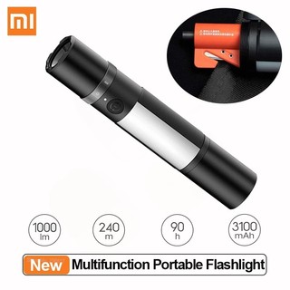 Đèn pin đa chức năng Xiaomi Mijia 1000 Lumen Nhấp nháy / Cảnh báo Pin 3100mAh Máy cắt dây an toàn