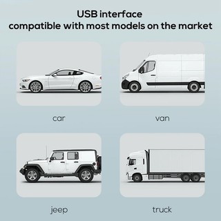 Quạt làm mát ô tô gắn ghế trước/sau, tựa đầu, chạy USB, dây đeo điều chỉnh, dùng cho nội thất Xiaomi