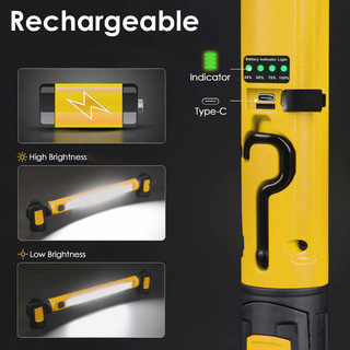 Đèn làm việc có thể sạc lại, Đèn làm việc dưới mui xe có móc, Đèn pin LED để sửa chữa xe khẩn cấp