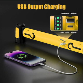Đèn làm việc có thể sạc lại, Đèn làm việc dưới mui xe có móc, Đèn pin LED để sửa chữa xe khẩn cấp