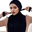 Jifang Trơn Mềm Mịn Sử Dụng Đôi Hồi Giáo Tức Thì Hijabs Hai Lớp Cạnh Tròn Mặt nạ Đầu Chin Cổ Bao Khăn Choàng Pashmina PW09
