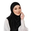Jifang Trơn Mềm Mịn Sử Dụng Đôi Hồi Giáo Tức Thì Hijabs Hai Lớp Cạnh Tròn Mặt nạ Đầu Chin Cổ Bao Khăn Choàng Pashmina PW09