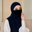 Jifang Trơn Mềm Mịn Sử Dụng Đôi Hồi Giáo Tức Thì Hijabs Hai Lớp Cạnh Tròn Mặt nạ Đầu Chin Cổ Bao Khăn Choàng Pashmina PW09