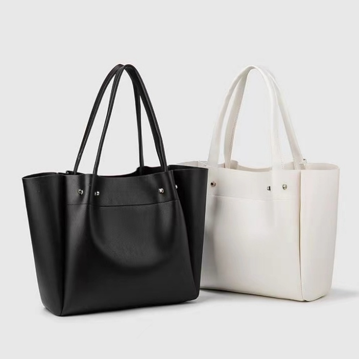 ZARA Túi Tote sức chứa lớn đơn giản dành cho nữ mới Túi mua sắm đeo vai Túi đi làm