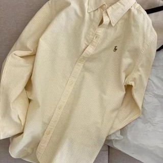 Sọc Phong Cách Hàn Quốc Nữ Nữ Áo Sơ Mi Dài Tay Baju Baju Wanita Lengan Panjang Hàng Mới Sẵn Có