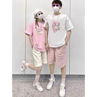 HIIXIIVI Thương Hiệu Mới 100% Cotton Unisex Áo Thun Nữ Tay Ngắn Nam Nữ Baggy Cổ Tròn Rời In Độc Đáo Cặp Đôi Tee