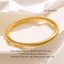 Vòng tay titan cao cấp không gỉ mạ vàng 24k khắc chữ phúc phong cách thời trang cổ điển sang trong dành cho nữ