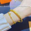Vòng tay titan cao cấp không gỉ mạ vàng 24k khắc chữ phúc phong cách thời trang cổ điển sang trong dành cho nữ