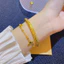 Vòng tay titan cao cấp không gỉ mạ vàng 24k khắc chữ phúc phong cách thời trang cổ điển sang trong dành cho nữ