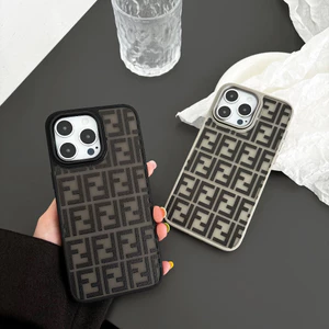 Ốp điện thoại chất liệu vải họa tiết cổ điển sang trọng FF cho iphone 16 Pro Max 15 Pro Max i15 14 Pro Max 14 13 Pro Max 11 Pro Max 12 Pro Max Ốp lưng bảo vệ