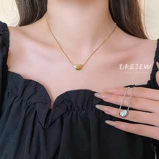 DREJEW Vòng cổ thép titan Hàn Quốc mặt dây chuyền đậu keo chuỗi xương đòn Internet nổi tiếng đơn giản khí chất choker phong cách lạnh cổ đồ trang trí