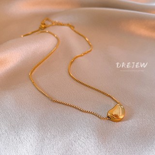 DREJEW Vòng cổ thép titan Hàn Quốc mặt dây chuyền đậu keo chuỗi xương đòn Internet nổi tiếng đơn giản khí chất choker phong cách lạnh cổ đồ trang trí