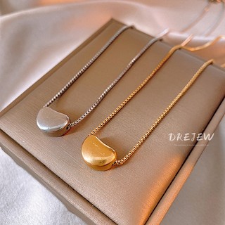 DREJEW Vòng cổ thép titan Hàn Quốc mặt dây chuyền đậu keo chuỗi xương đòn Internet nổi tiếng đơn giản khí chất choker phong cách lạnh cổ đồ trang trí
