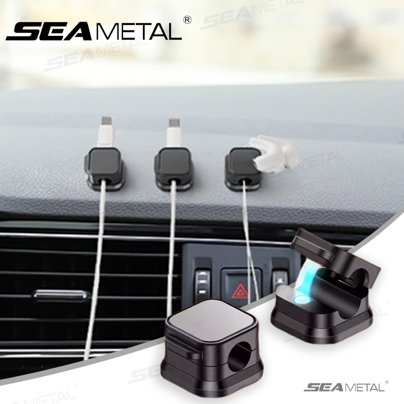 10 cái Kẹp cố định dây cáp sạc tiện lợi SEAMETAL giúp bàn làm việc ngăn nắp