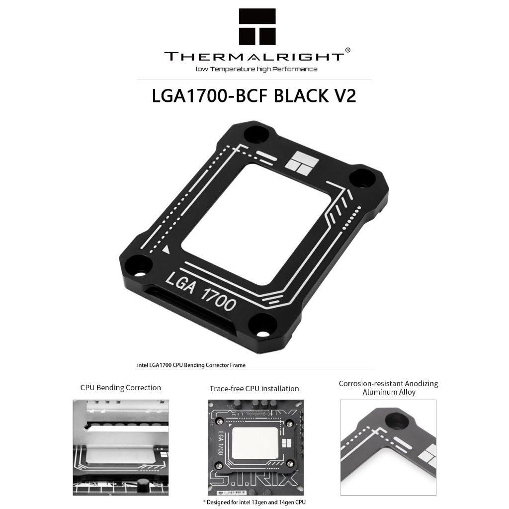 Thermalright LGA1700 / LGA1851-BCF Khung chỉnh sửa uốn CPU màu đen Intel 12 / 13 / 14 / 15 Gen Chống trễ cố định cố định CPU Intel Giá đỡ cố định sửa chữa LGA1700 | BigBuy360 - bigbuy360.vn