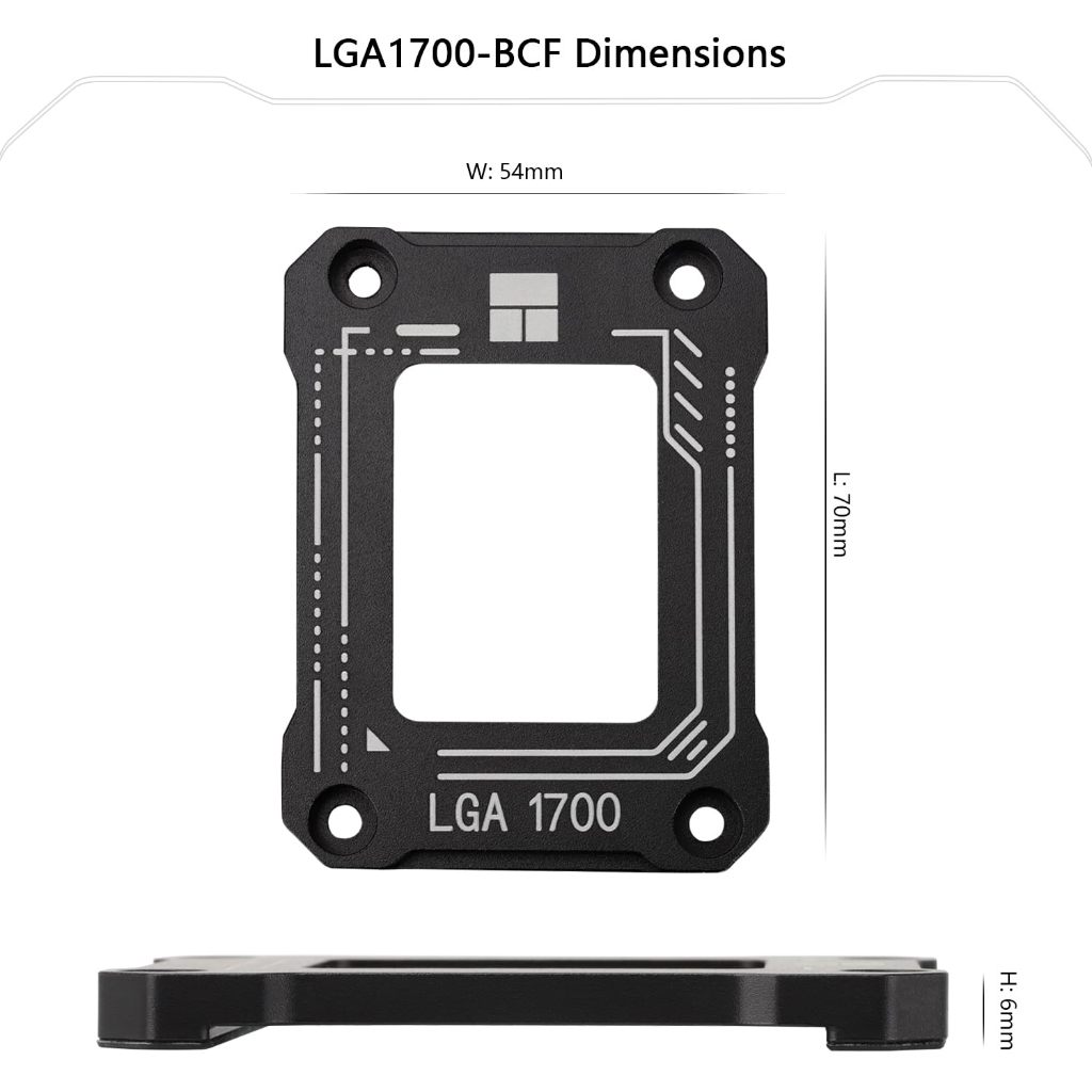 Thermalright LGA1700 / LGA1851-BCF Khung chỉnh sửa uốn CPU màu đen Intel 12 / 13 / 14 / 15 Gen Chống trễ cố định cố định CPU Intel Giá đỡ cố định sửa chữa LGA1700 | BigBuy360 - bigbuy360.vn