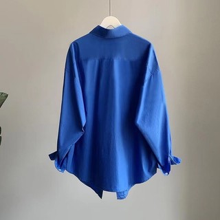 Phong Cách Hàn Quốc Nữ Nữ Rời Oversize Áo Sơ Mi Dài Tay Baju Baju Wanita Lengan Panjang Hàng Mới Sẵn Có