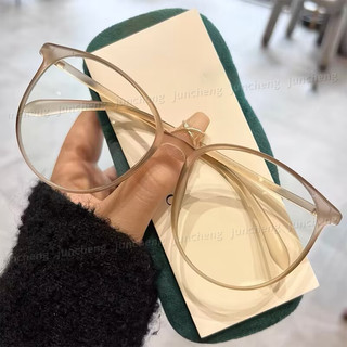 Kính gọng tròn khung lớn trong suốt dành cho nữ và nam giới có thể kết hợp với ống kính để ngăn ngừa bức xạ ánh sáng xanh