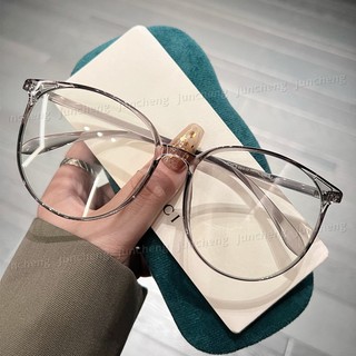 Kính gọng tròn khung lớn trong suốt dành cho nữ và nam giới có thể kết hợp với ống kính để ngăn ngừa bức xạ ánh sáng xanh
