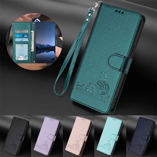 Ốp Lưng Cho Samsung Galaxy A3 A5 J3 J5 J7 Pro 2017 A6 A7 A8 J330 J530 J730 J4 J6 Plus 2018 A81 Note 10 S10 Lite A91 A320 A520 A750 Bao Da Khe Cắm Thẻ Mèo Dễ Thương