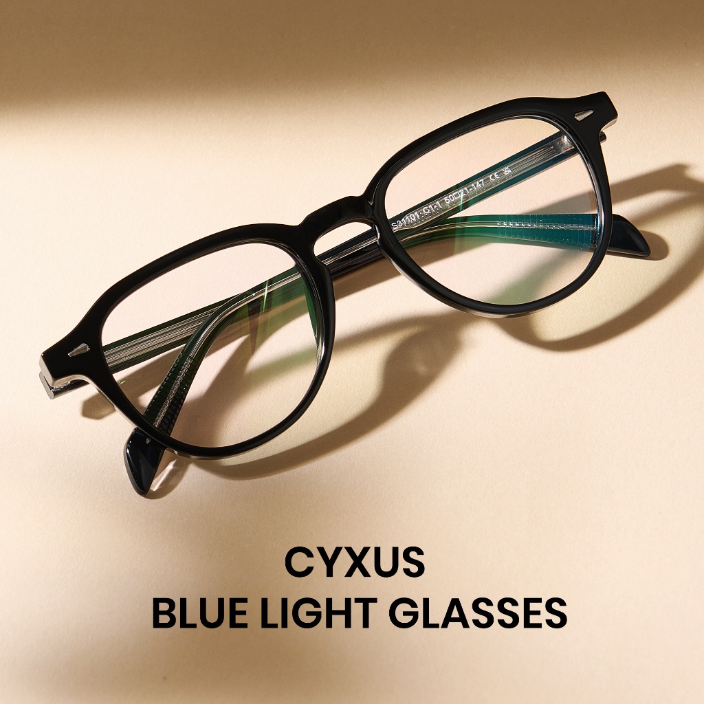 Cyxus Kính Chống Ánh Sáng Xanh Unisex Gọng Tròn Oval TR90 Đa Chức Năng Bảo Vệ Mắt Khỏi Bức Xạ Máy Tính 8554