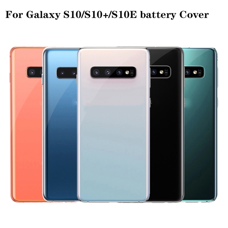 Dành Cho Samsung Galaxy S10 / S10 + / S10E Ốp điện thoại Pin Kính Phía Sau Vỏ Phụ Kiện Thay Thế + Ống Kính Máy Ảnh Cho S 10 10Plus 10E