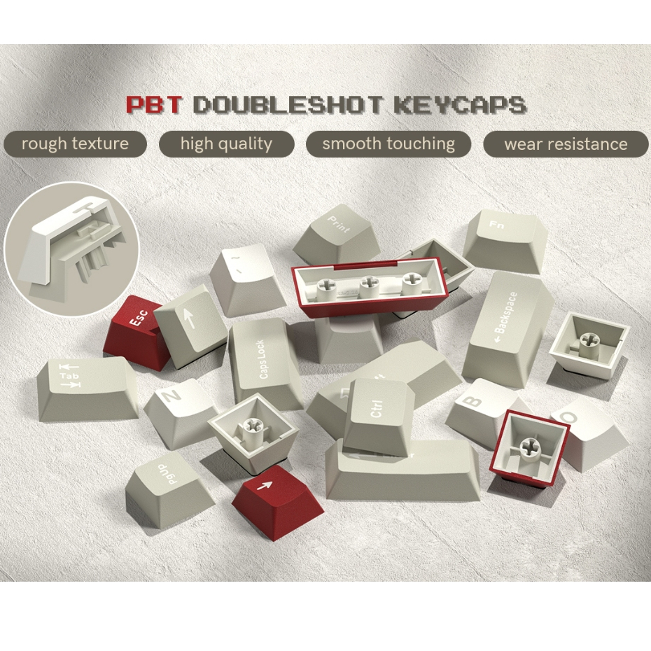 Womier 138 Phím Trò Chơi Retro Keycaps Tùy Chỉnh Mũ Chìa Khóa Bộ Anh Đào Hồ Sơ PBT Mũ Chìa Khóa Dành Cho Cherry MX Công Tắc Bàn Phím Cơ | BigBuy360 - bigbuy360.vn