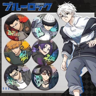 Khóa XANH Isagi Yoichi Chigiri Hyoma Seishiro Nagi Anime Tinplate Kim Loại Huy Hiệu Pin Anime Ngoại Vi Thổ Cẩm Sưu Tập Quà Tặng