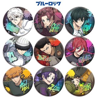 Khóa XANH Isagi Yoichi Chigiri Hyoma Seishiro Nagi Anime Tinplate Kim Loại Huy Hiệu Pin Anime Ngoại Vi Thổ Cẩm Sưu Tập Quà Tặng